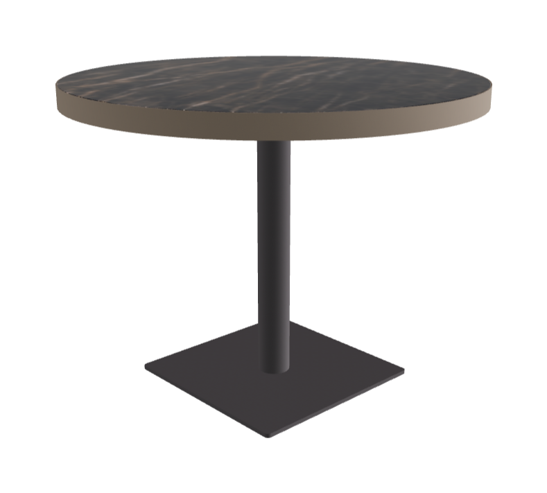 Diameter 99 x Height 75 cm_Glossy Portoro_Graphite Embossed_Titanium Embossed