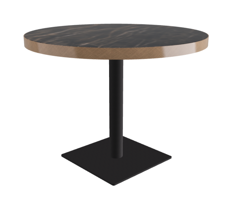 Diameter 99 x Height 75 cm_Glossy Portoro_Black Embossed_Brushed Bronze