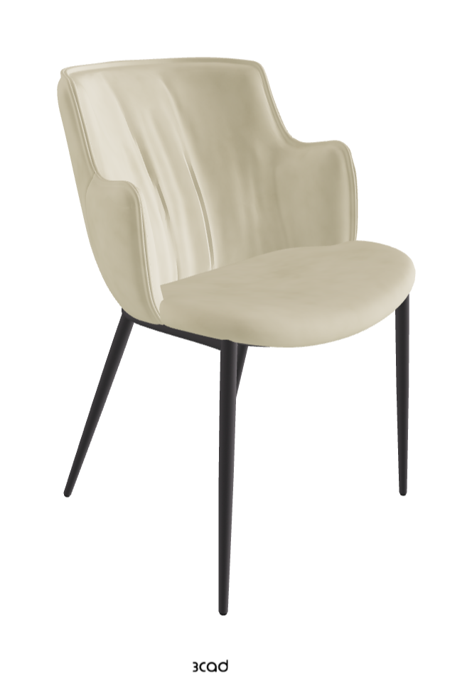 Rihanna ML Dining Armchair_Graphite Embossed_Micro Nubuk_Beige