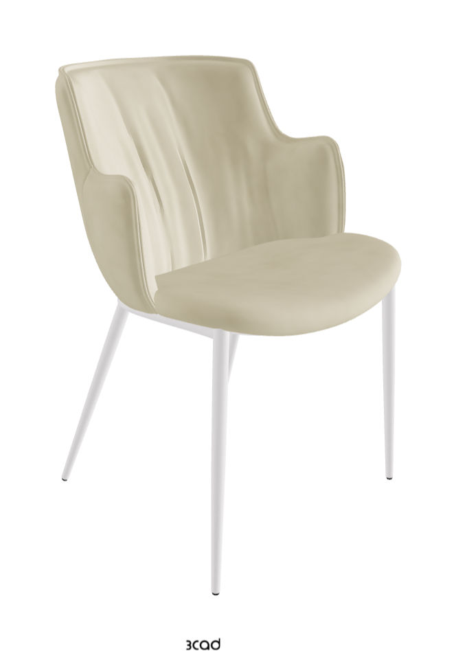 Rihanna ML Dining Armchair_Pearl Embossed_Micro Nubuk_Beige