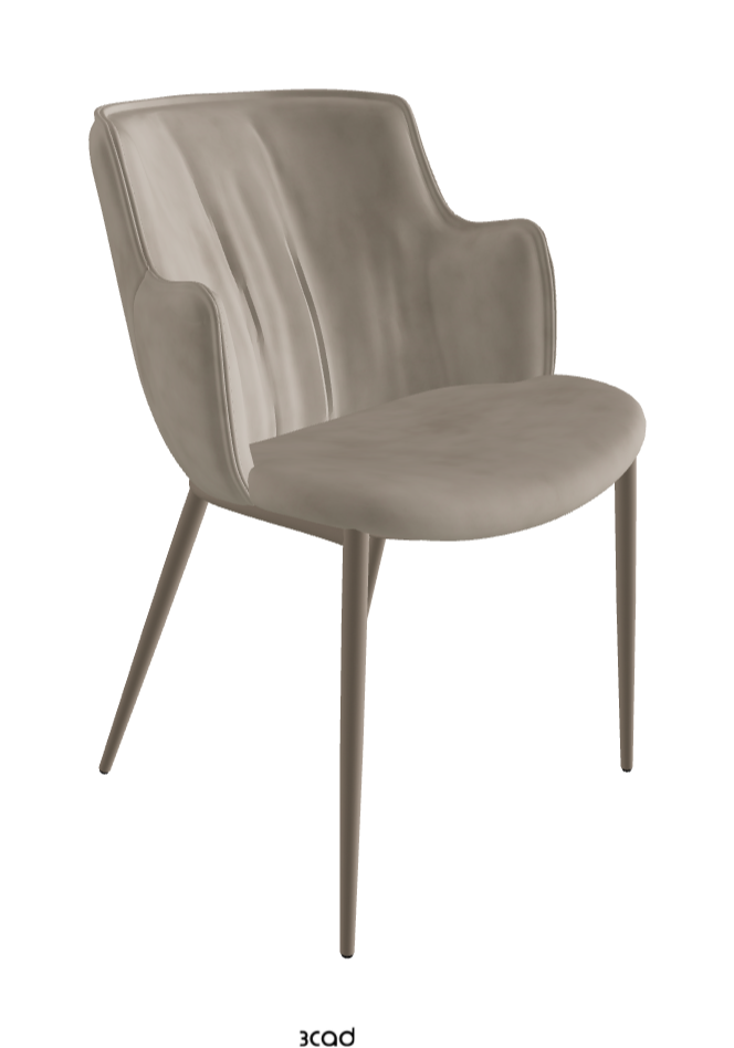 Rihanna ML Dining Armchair_Titanium Embossed_Micro Nubuk_Shadow