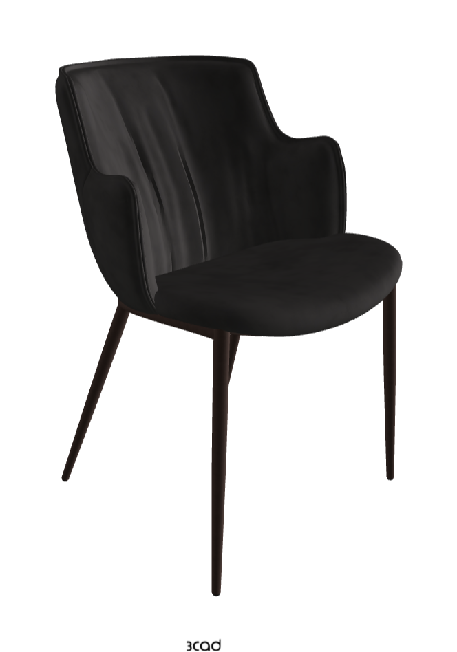 Rihanna ML Dining Armchair_Bronze Embossed_Micro Nubuk_Charcoal