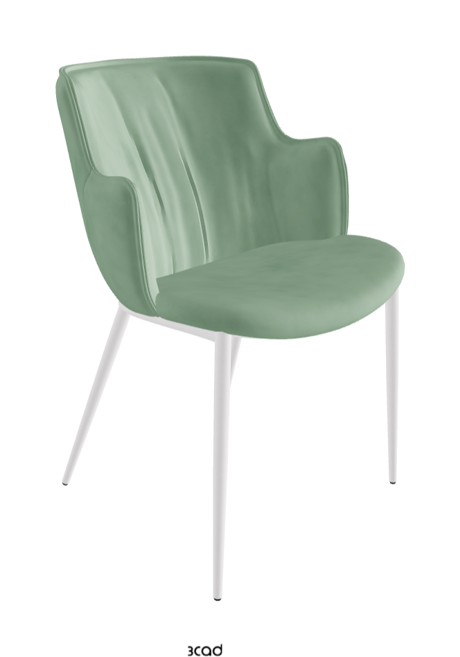 Rihanna ML Dining Armchair_Pearl Embossed_Micro Nubuk_Mint