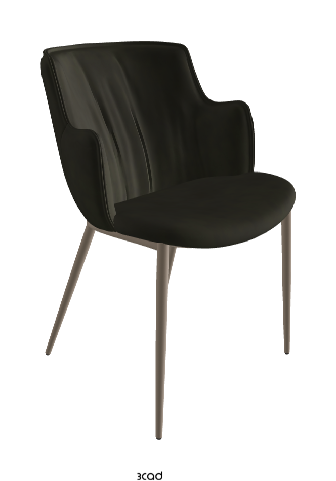 Rihanna ML Dining Armchair_Titanium Embossed_Micro Nubuk_Musk