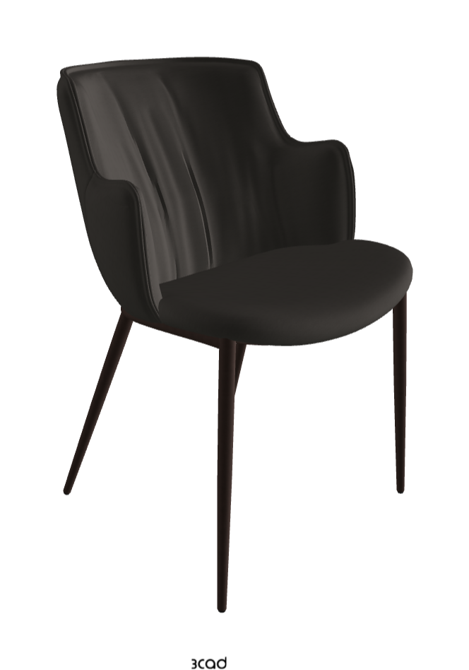 Rihanna ML Dining Armchair_Bronze Embossed_Glove Soft Leather_Carbon