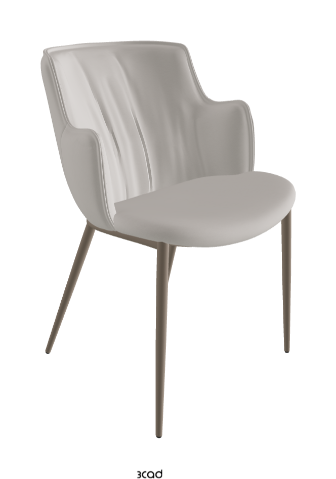 Rihanna ML Dining Armchair_Titanium Embossed_Soft Leather_Dakota