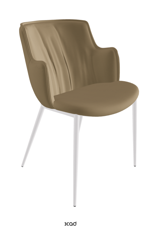 Rihanna ML Dining Armchair_Pearl Embossed_Soft Leather_Safari