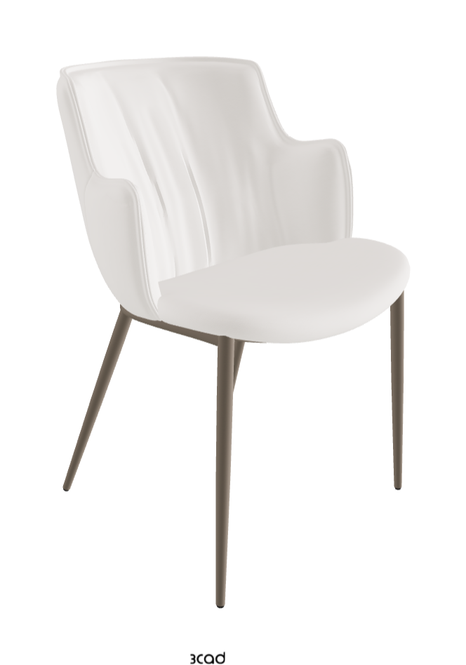 Rihanna ML Dining Armchair_Titanium Embossed_Soft Leather_Oyster