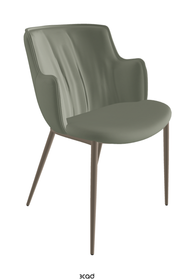 Rihanna ML Dining Armchair_Titanium Embossed_Soft Leather_Cenere