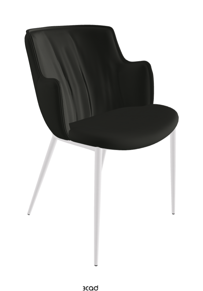 Rihanna ML Dining Armchair_Pearl Embossed_Soft Leather_Smoke