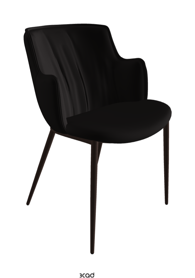 Rihanna ML Dining Armchair_Bronze Embossed_Synthetic Leather_Moka