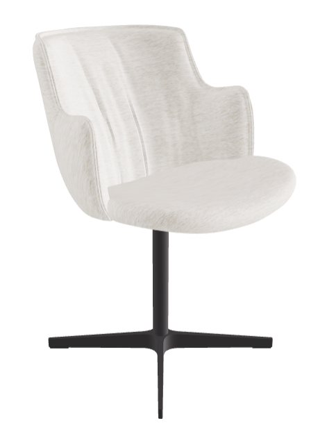 Rihanna X Swivel Dining Armchair_Graphite Embossed_Fabric_B730
