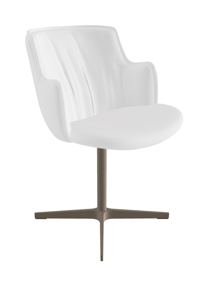 Rihanna X Swivel Dining Armchair_Titanium Embossed_Fabric_B920