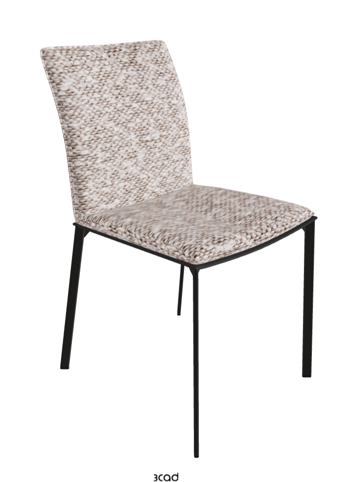 Rita Dining Chair_Matt Graphite_Fabric_B242