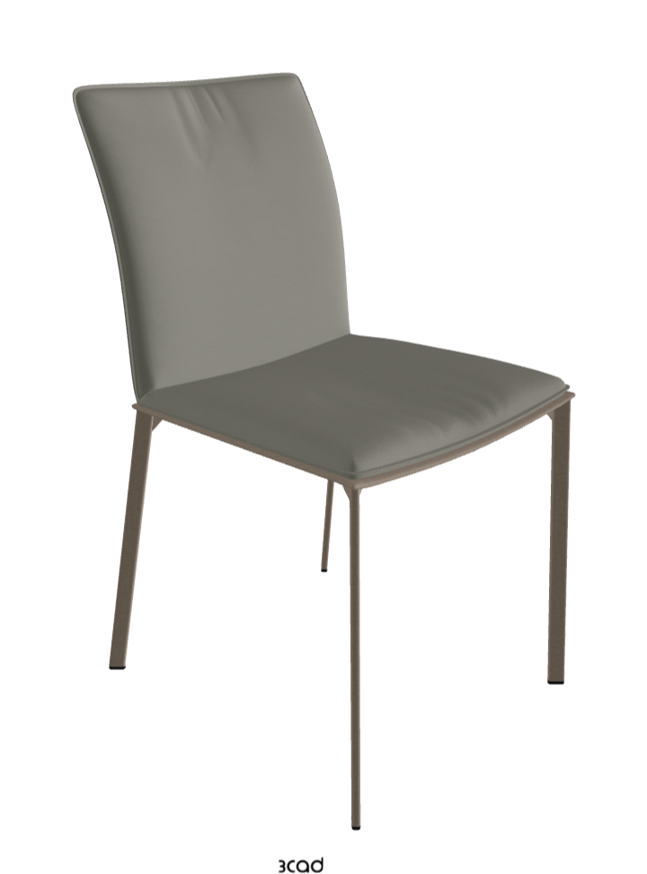 Rita Dining Chair_Titanium Embossed_Synthetic Leather_Cemento