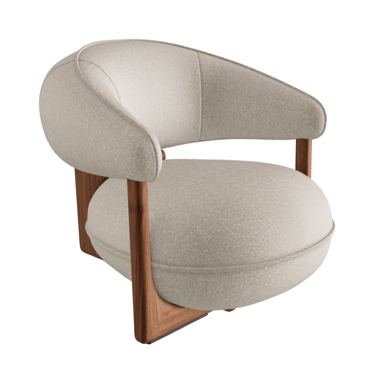 Ruby Lounge Armchair_Canaletto Walnut Stained Ashwood_Fabric_B241