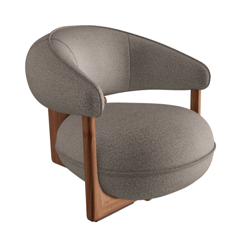 Ruby Lounge Armchair_Canaletto Walnut Stained Ashwood_Fabric_B243