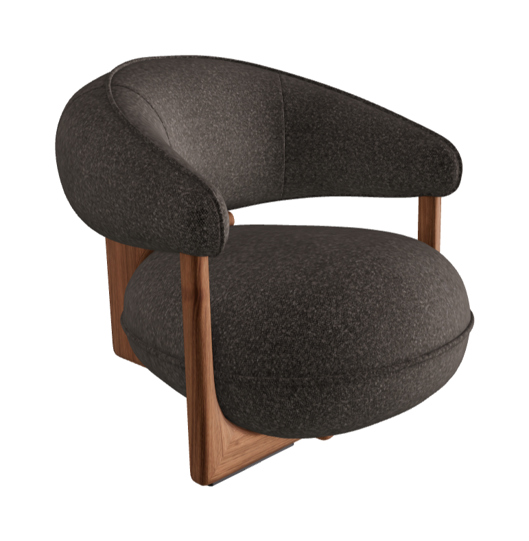 Ruby Lounge Armchair_Canaletto Walnut Stained Ashwood_Fabric_B244