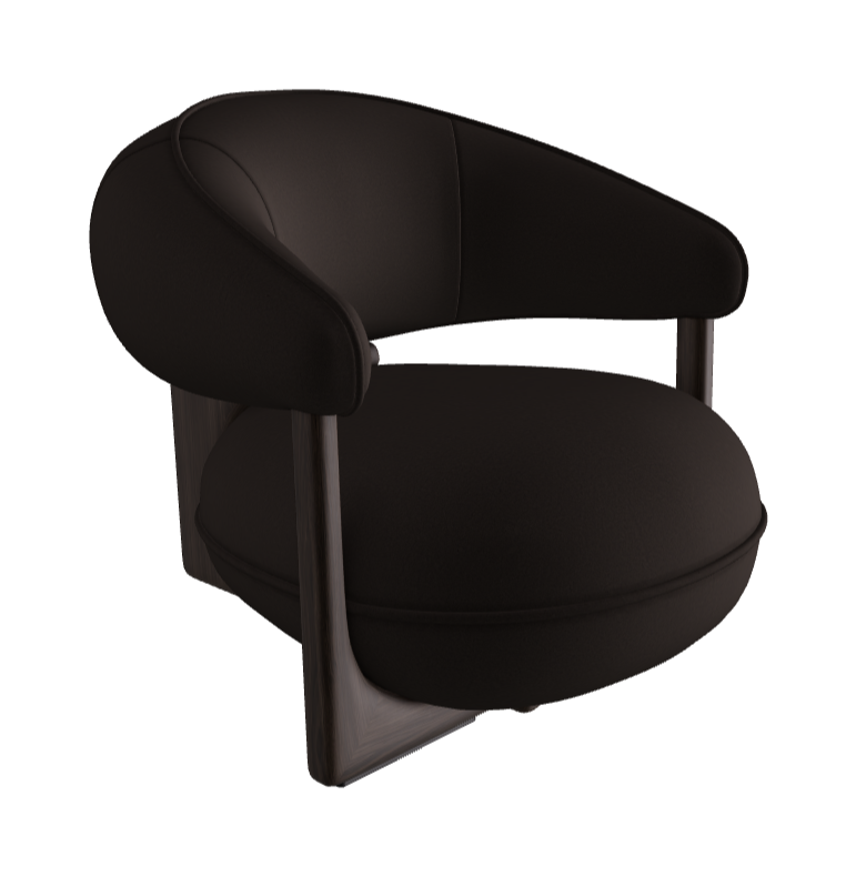 Ruby Lounge Armchair_Burned Oak Stained Ashwood_Glove Soft Leather_Carbon