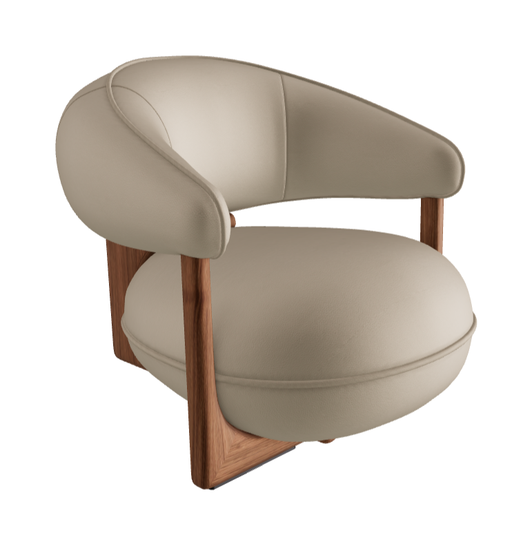 Ruby Lounge Armchair_Canaletto Walnut Stained Ashwood_Soft Leather_Cashmere