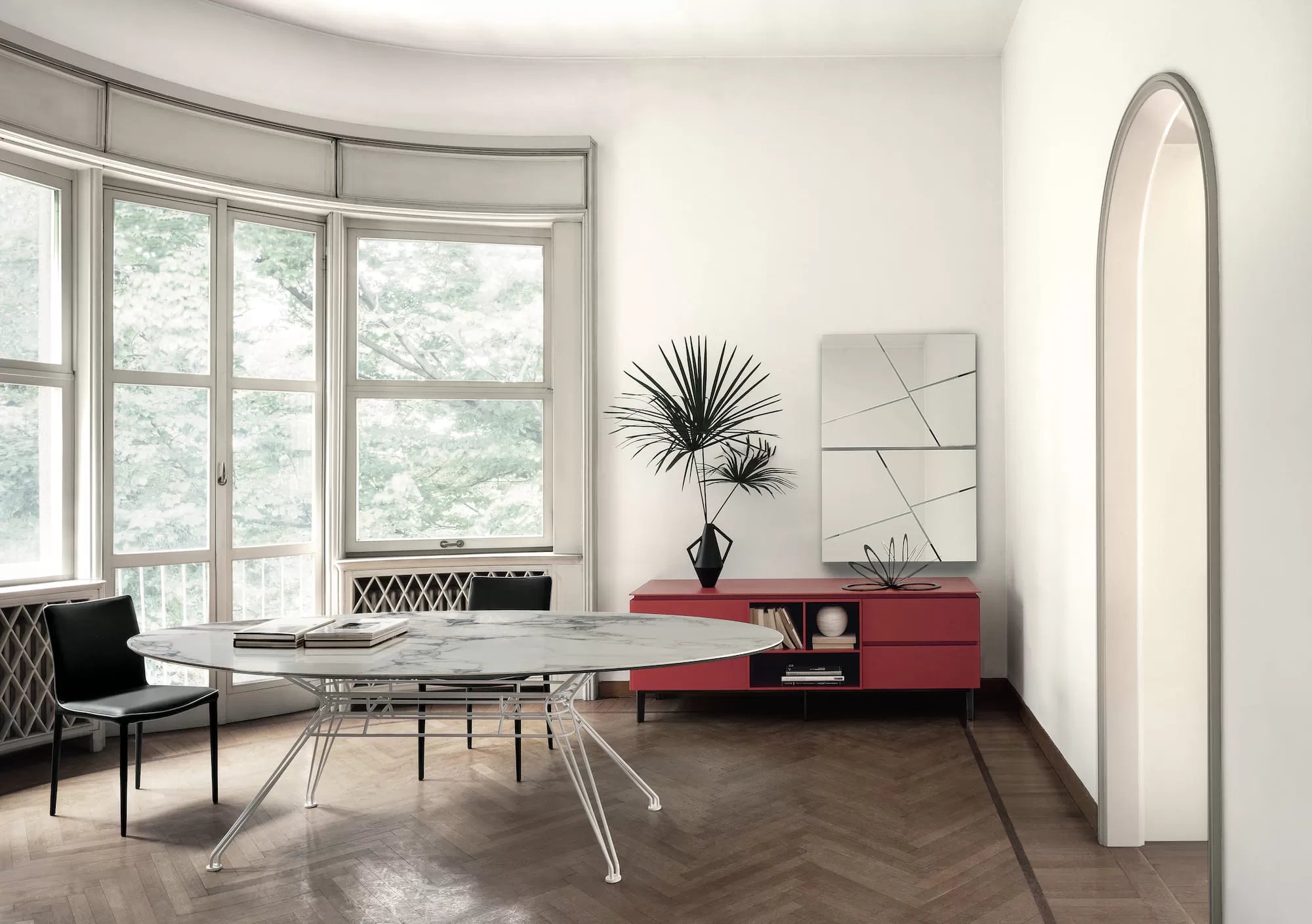 Bontempi Casa Nata Chair In Metal Frame Upholstered Low Back