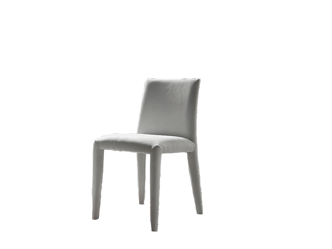 Sofia Chair with flexible and ergonomic back with upholstered and covered frame in Eco leather