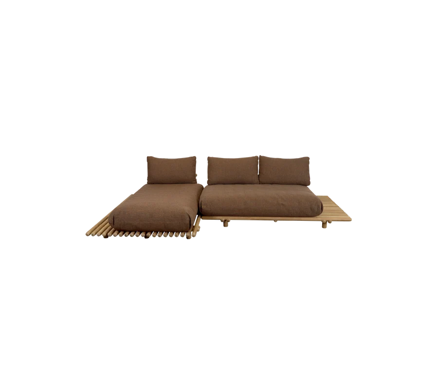 Cane-line Sticks Platform Sofa With Chaise Lounge