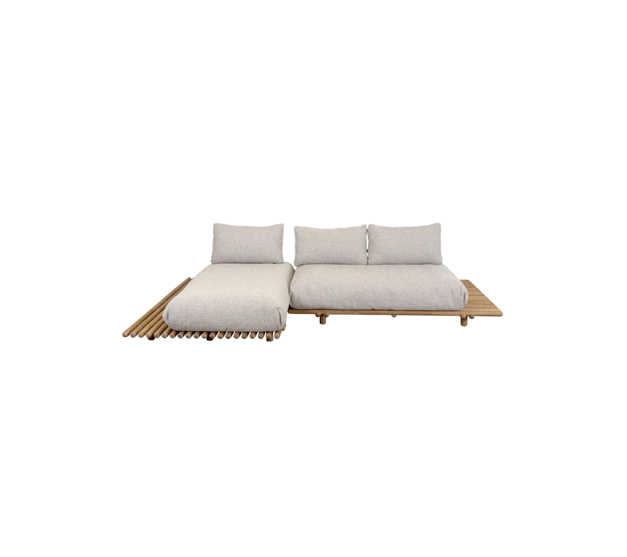 Cane-line Sticks Platform Sofa With Chaise Lounge