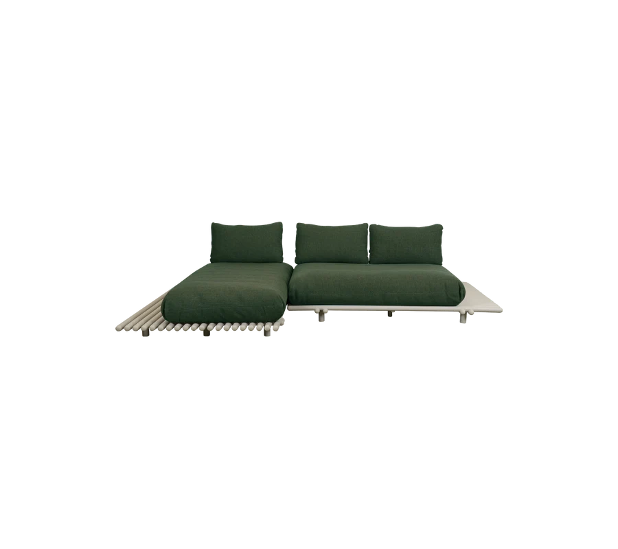 Cane-line Sticks Platform Sofa With Chaise Lounge
