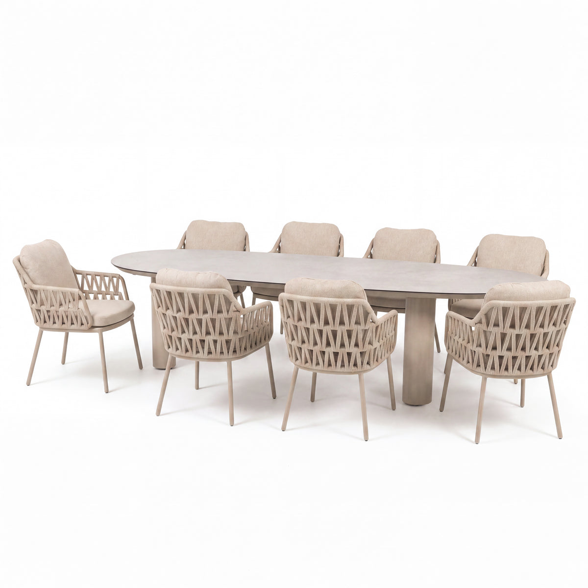 4 Seasons Outdoor Santino 8 Seat Denia 290cm Mango Ceramic Dining Table