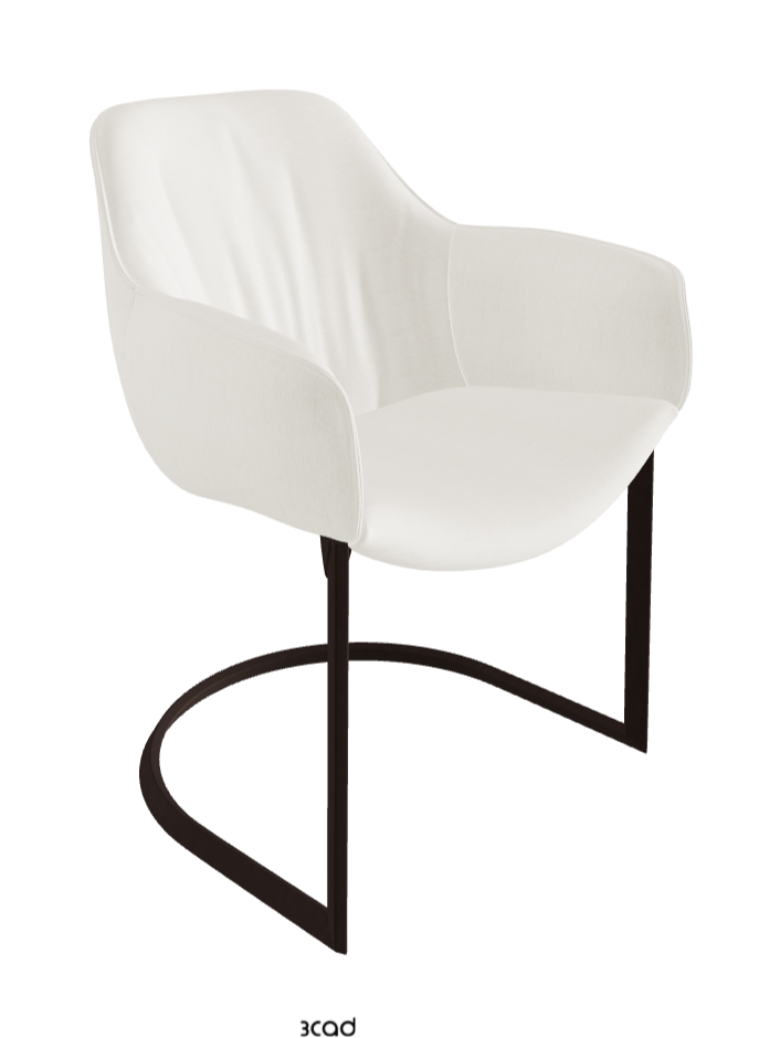 Scarlett Cantilever Dining Armchair_Bronze Embossed_Fabric_B240
