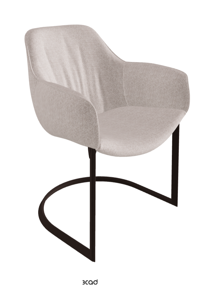 Scarlett Cantilever Dining Armchair_Bronze Embossed_Fabric_B242
