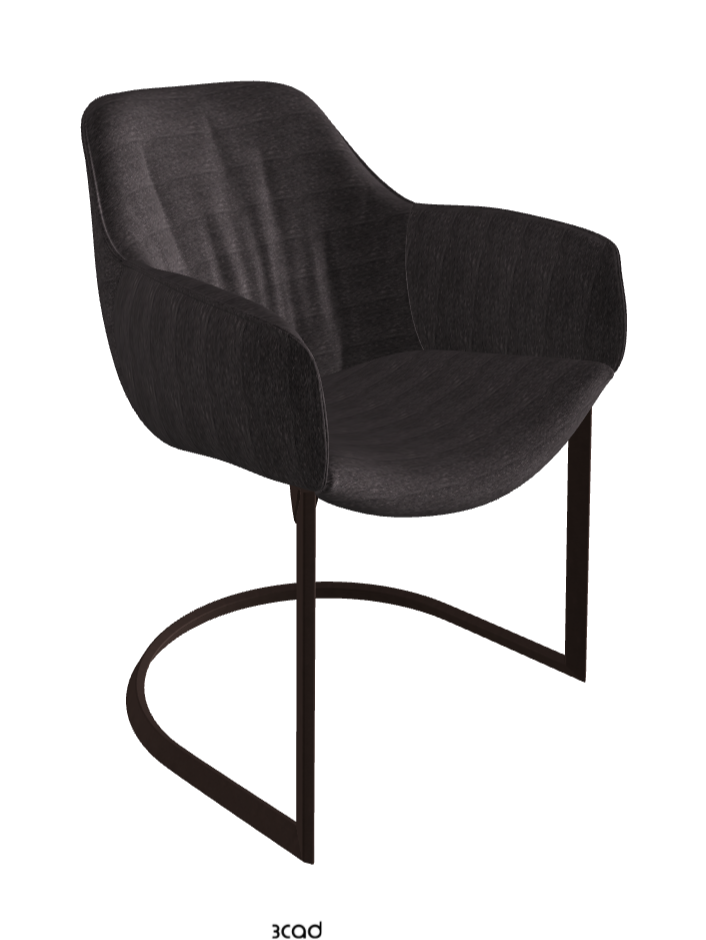 Scarlett Cantilever Dining Armchair_Bronze Embossed_Fabric_B246