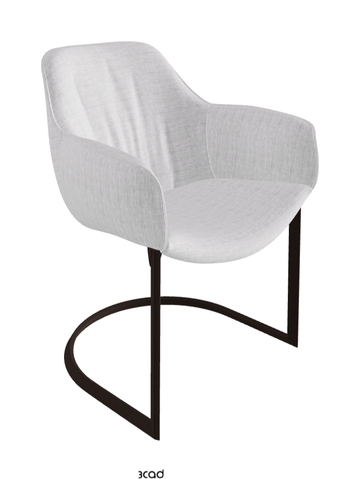 Scarlett Cantilever Dining Armchair_Bronze Embossed_Fabric_B810