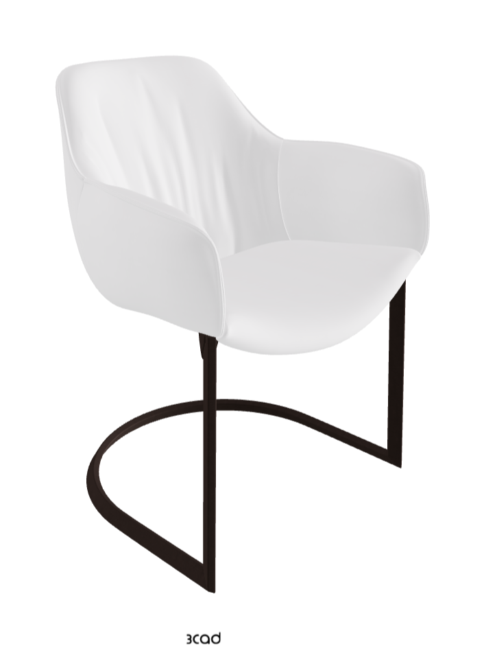 Scarlett Cantilever Dining Armchair_Bronze Embossed_Fabric_B920