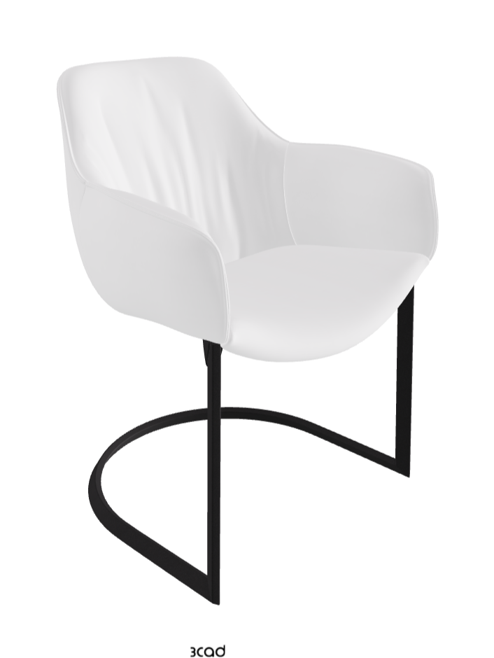 Scarlett Cantilever Dining Armchair_Black Embossed_Fabric_B920