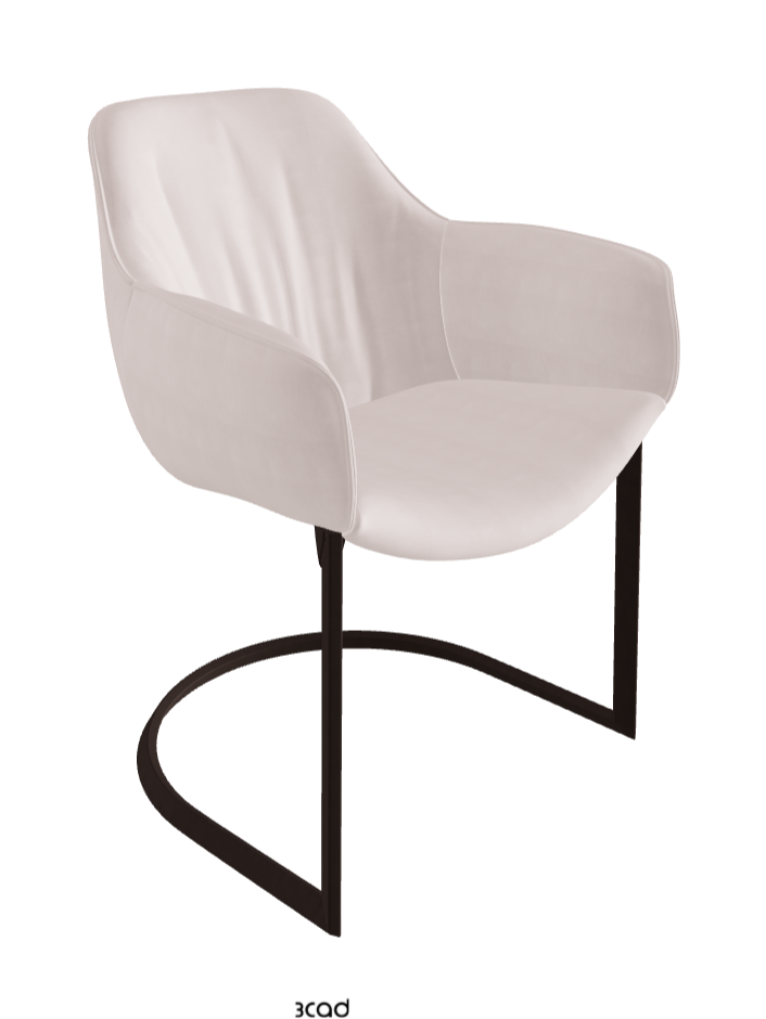 Scarlett Cantilever Dining Armchair_Bronze Embossed_Fabric_B923
