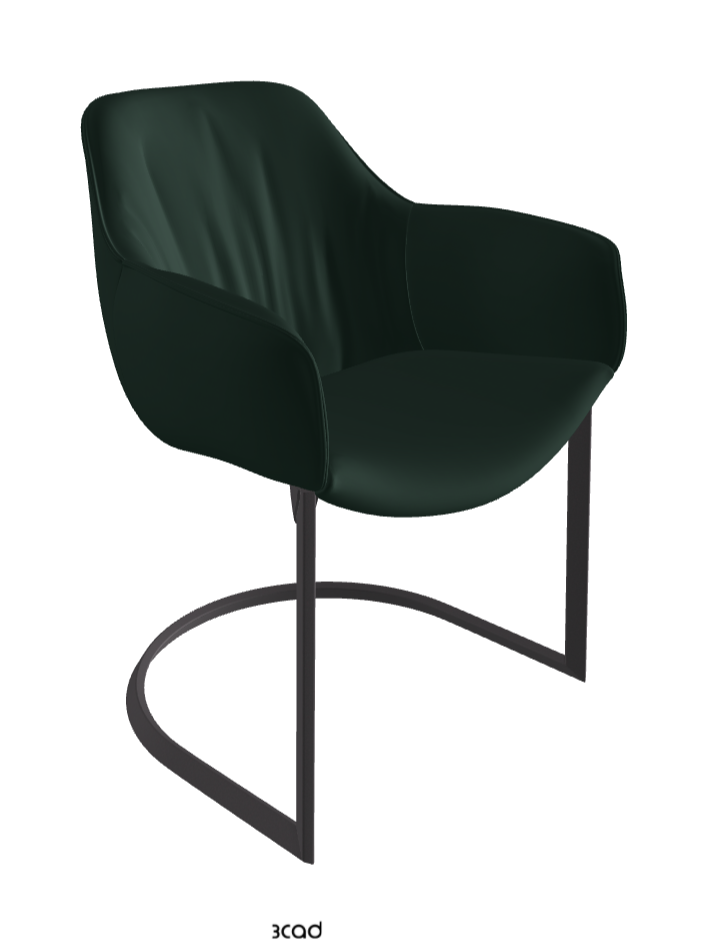 Scarlett Cantilever Dining Armchair_Graphite Embossed_Soft Leather_Sherwood