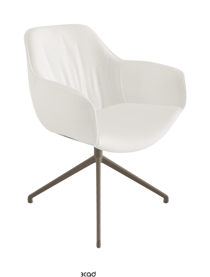 Cattelan Italia Scarlett Turn Swivel Dining Armchair – Fabric