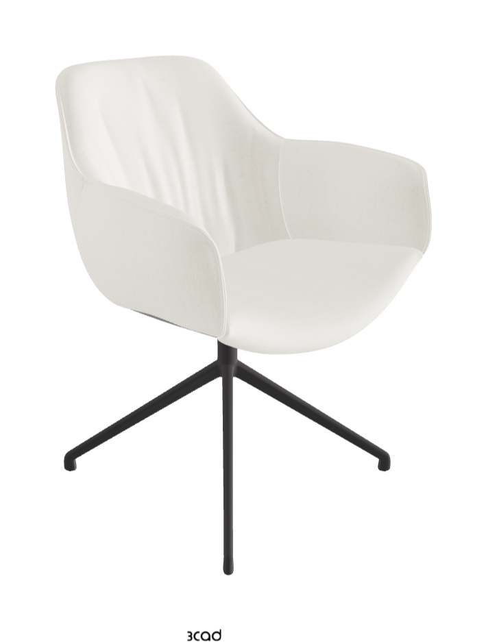 Cattelan Italia Scarlett Turn Swivel Dining Armchair – Fabric