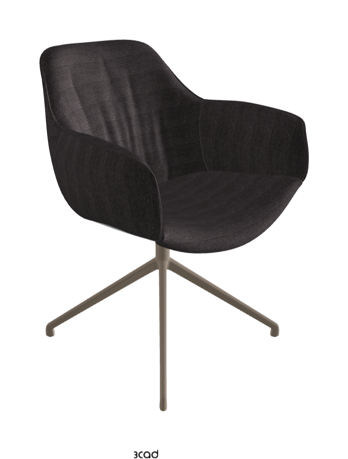 Cattelan Italia Scarlett Turn Swivel Dining Armchair – Fabric