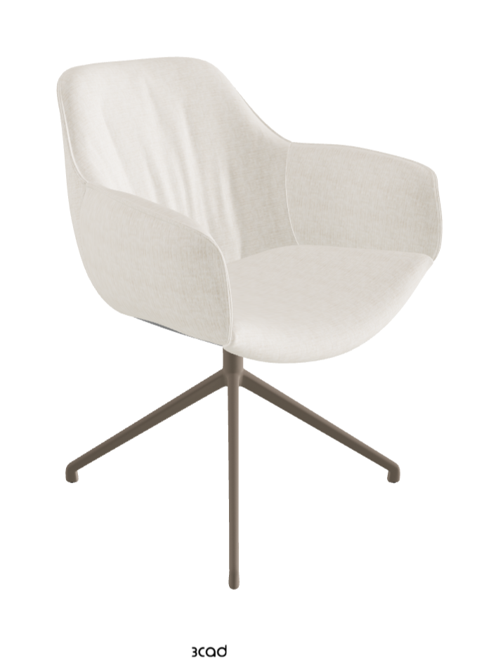 Cattelan Italia Scarlett Turn Swivel Dining Armchair – Fabric
