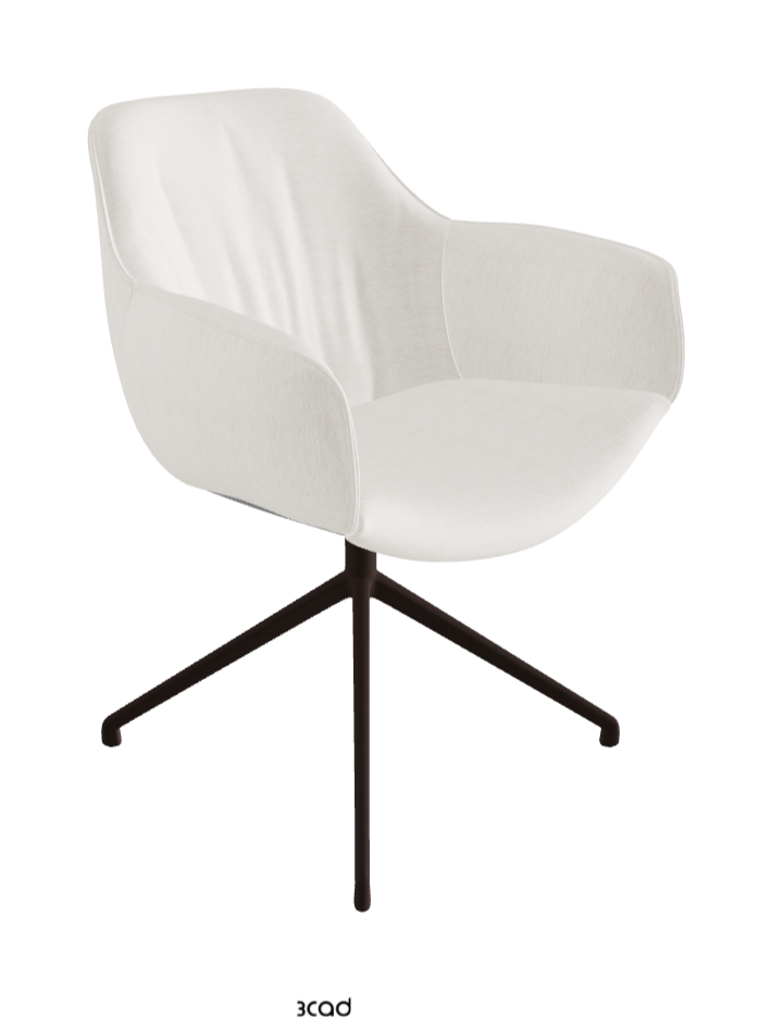 Cattelan Italia Scarlett Turn Swivel Dining Armchair – Fabric
