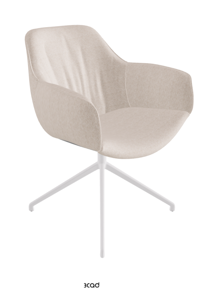 Cattelan Italia Scarlett Turn Swivel Dining Armchair – Fabric