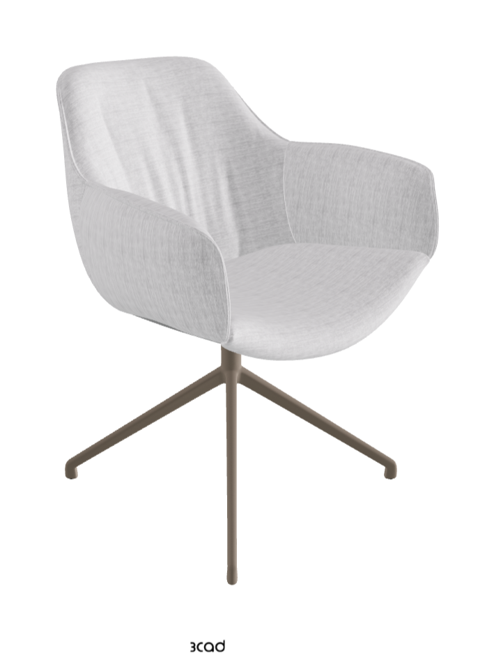 Cattelan Italia Scarlett Turn Swivel Dining Armchair – Fabric