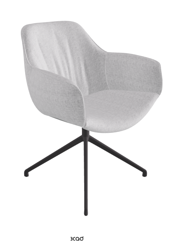 Cattelan Italia Scarlett Turn Swivel Dining Armchair – Fabric