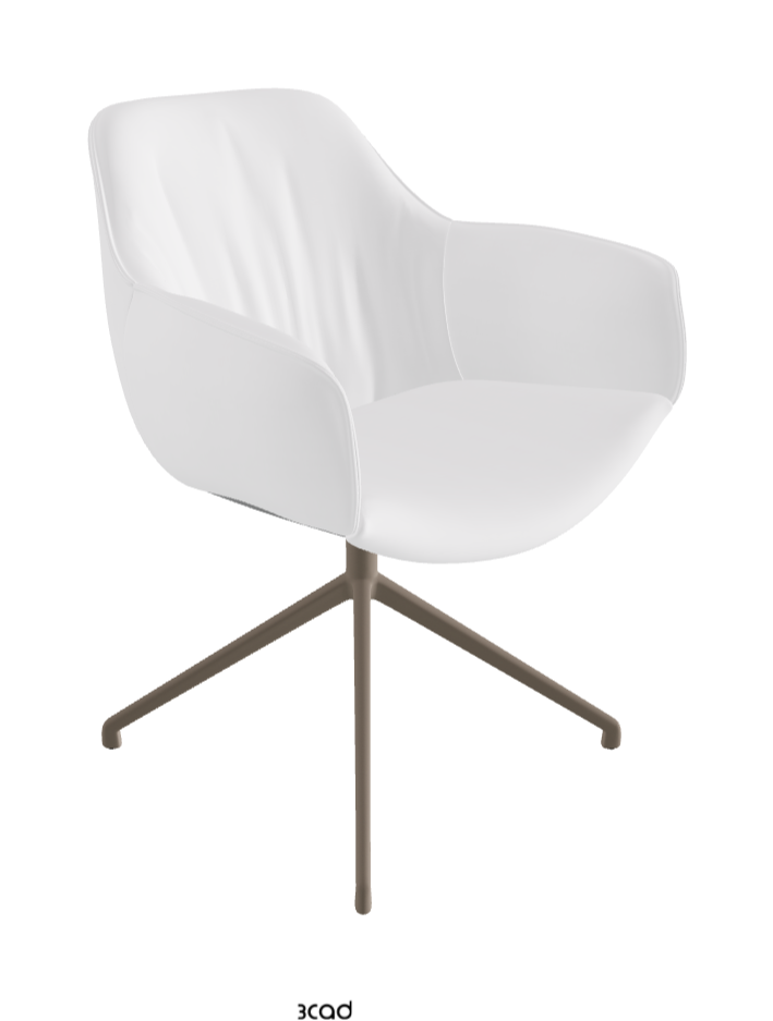 Cattelan Italia Scarlett Turn Swivel Dining Armchair – Fabric