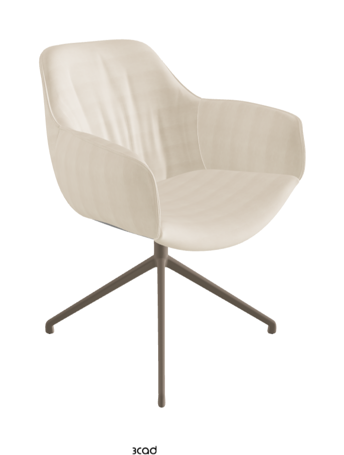 Cattelan Italia Scarlett Turn Swivel Dining Armchair – Fabric