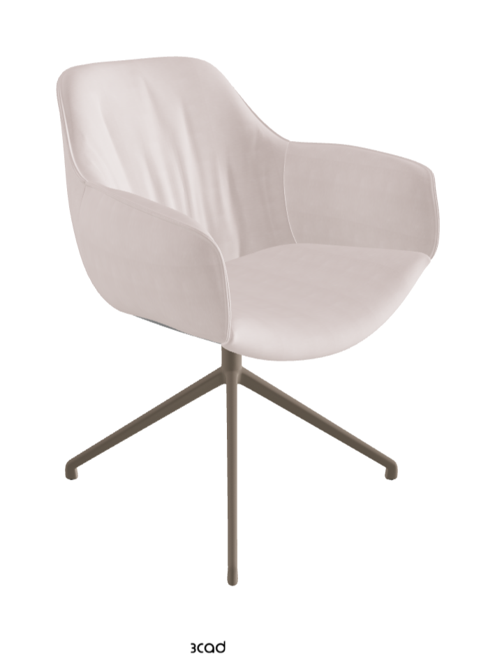Cattelan Italia Scarlett Turn Swivel Dining Armchair – Fabric