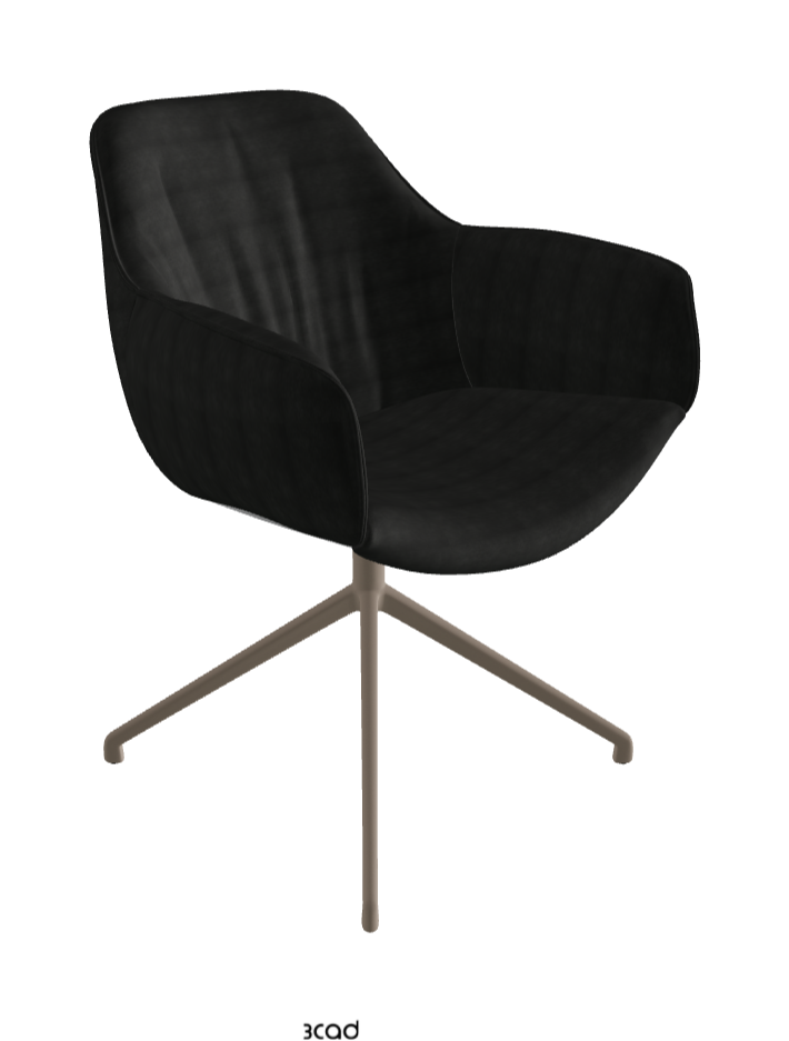 Cattelan Italia Scarlett Turn Swivel Dining Armchair – Fabric